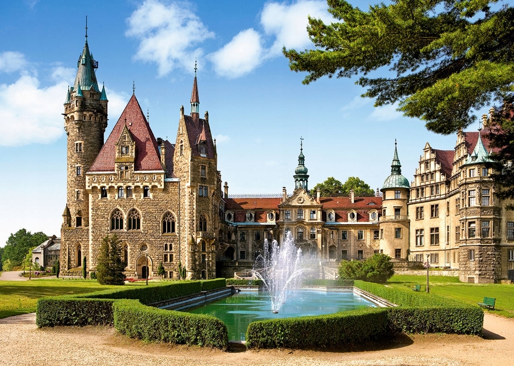 

Puzzle Widok Krajobraz Zamek Moszna 1500 Castor