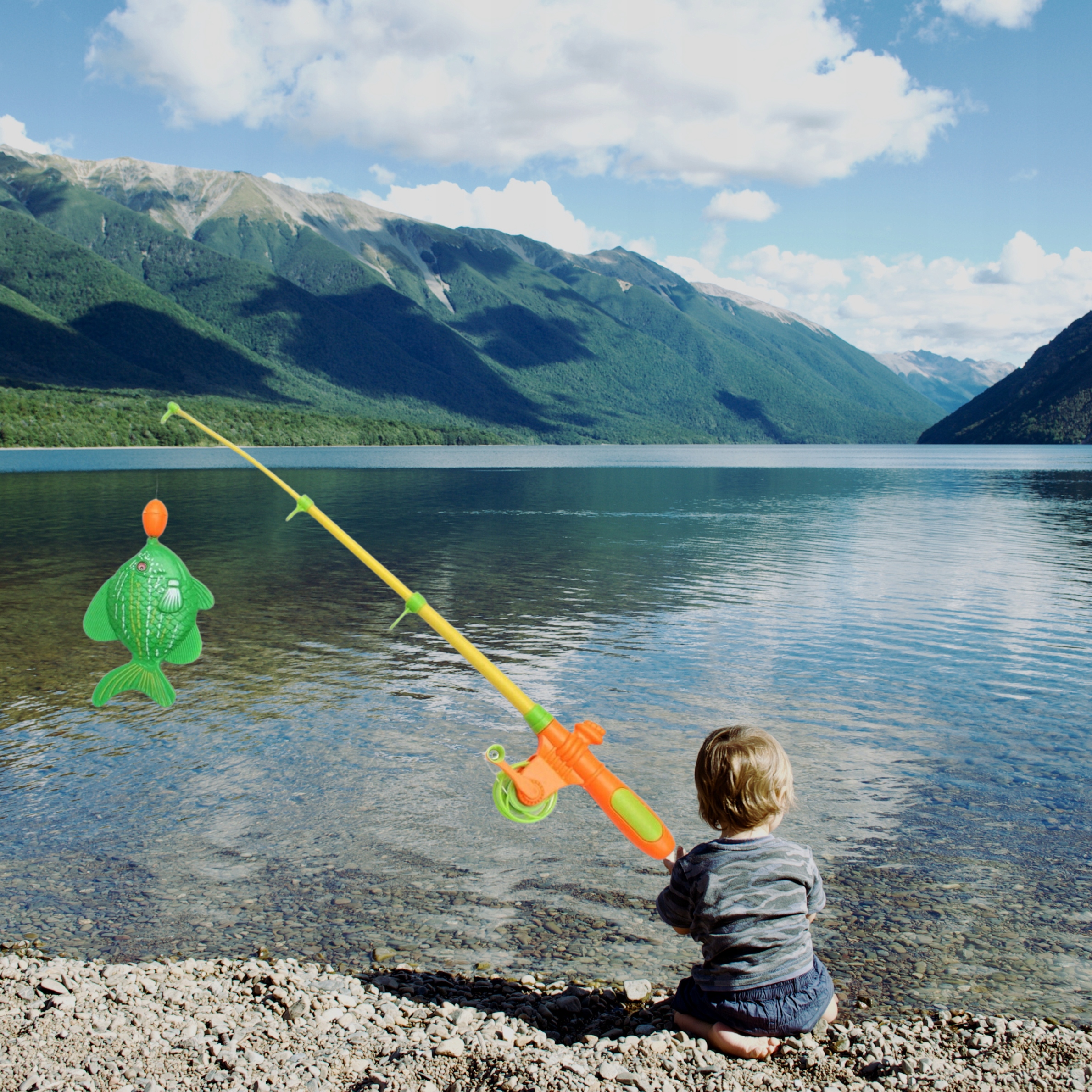 DUŻA SKŁADANA WĘDKA RYBKI dla dzieci na prezent ZABAWKA EDUKACYJNA