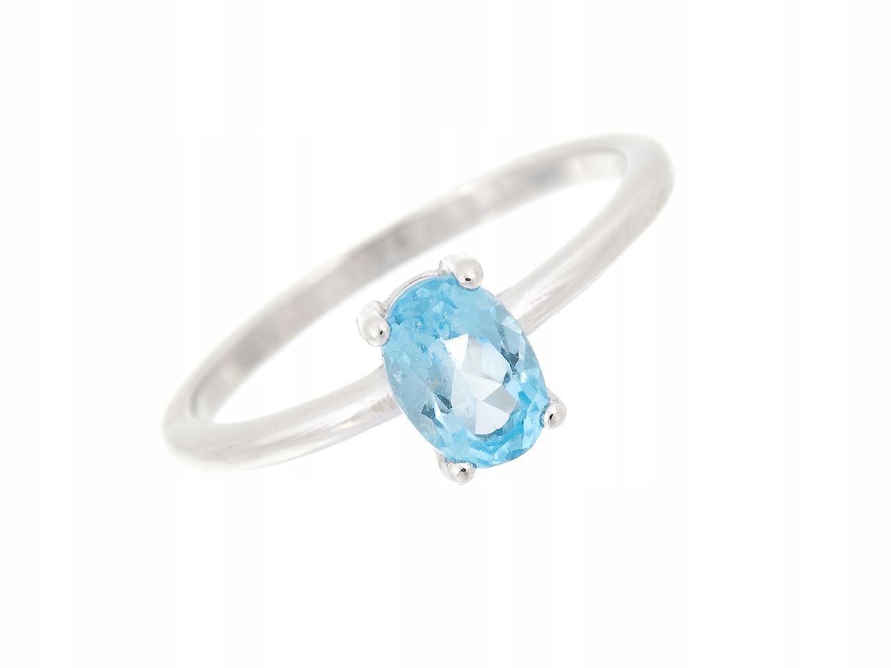 Stříbrný Prsten S Vel Prstýnek .14, Přírodní Švýcarský Topaz