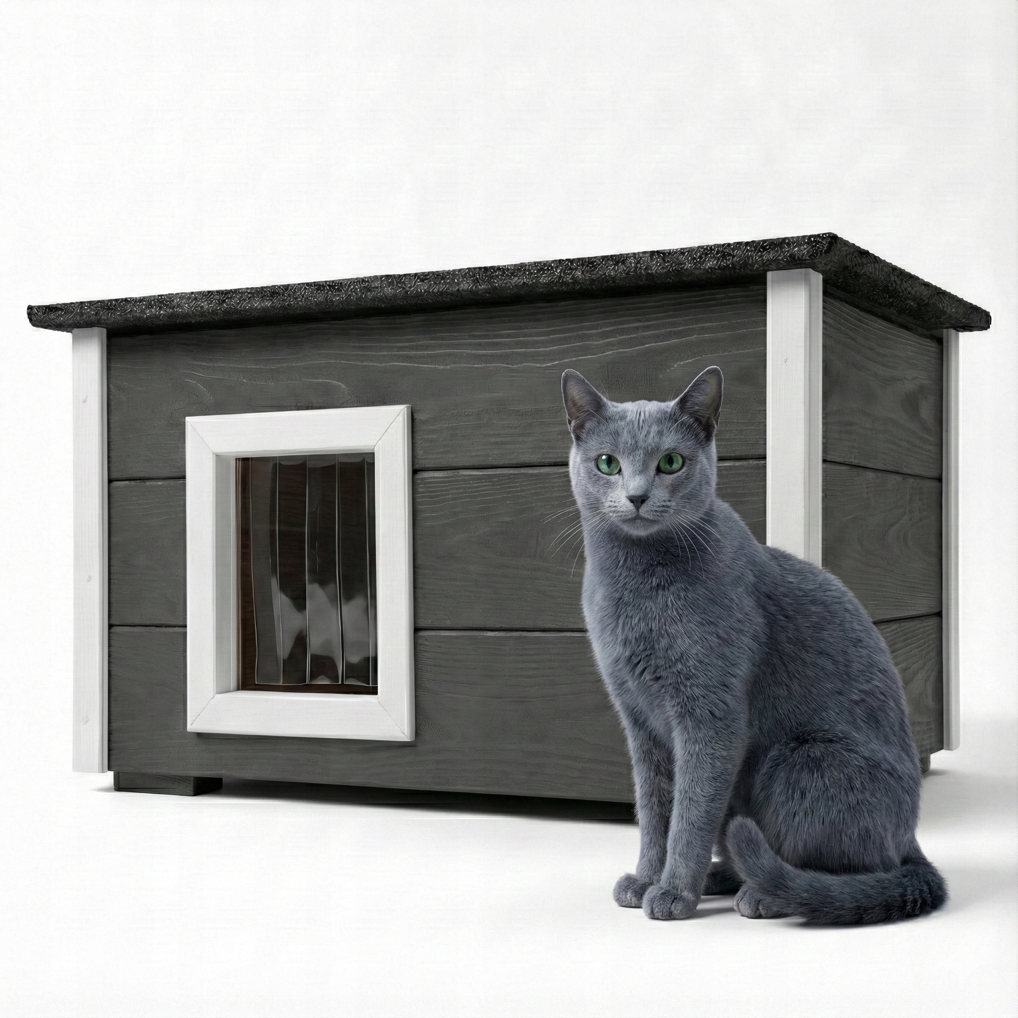 Velká Celá Zateplená Budka Bouda Domeček Pro Kočky Zasílá V Plném Rozsahu Dárek