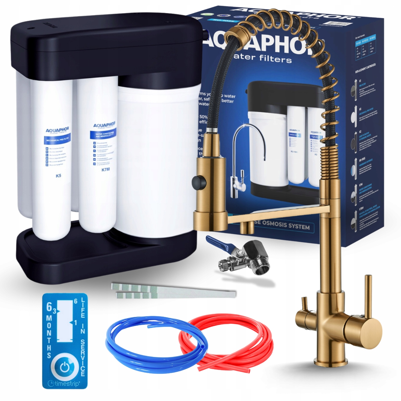 Kuchynská Batéria, Brúsené Zlato A Filter Reverznej Osmózy Pod Umývadlo Pzh