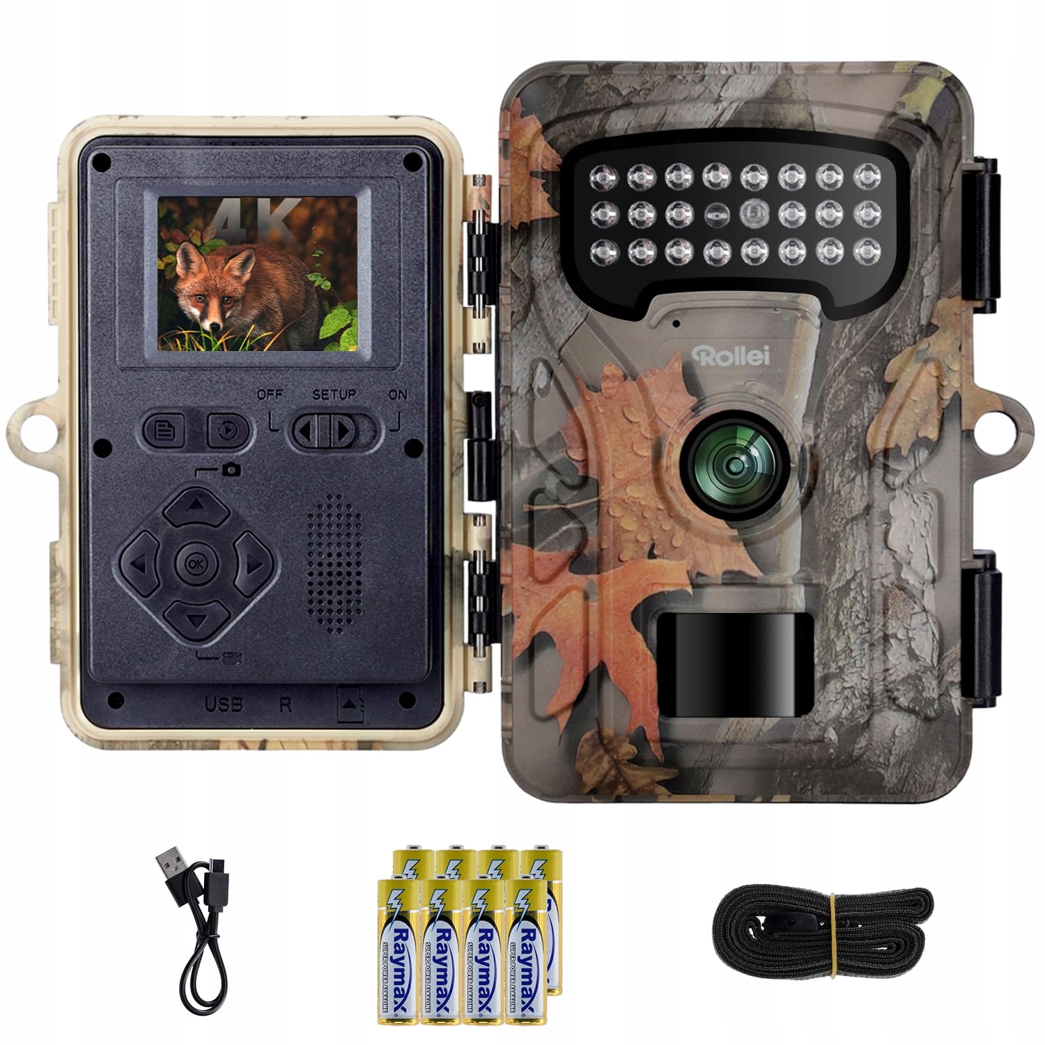 Kamera Dzikiej Przyrody Leśna Myśliwska C8646 Rollei HD-30, 48 Mp, 4K