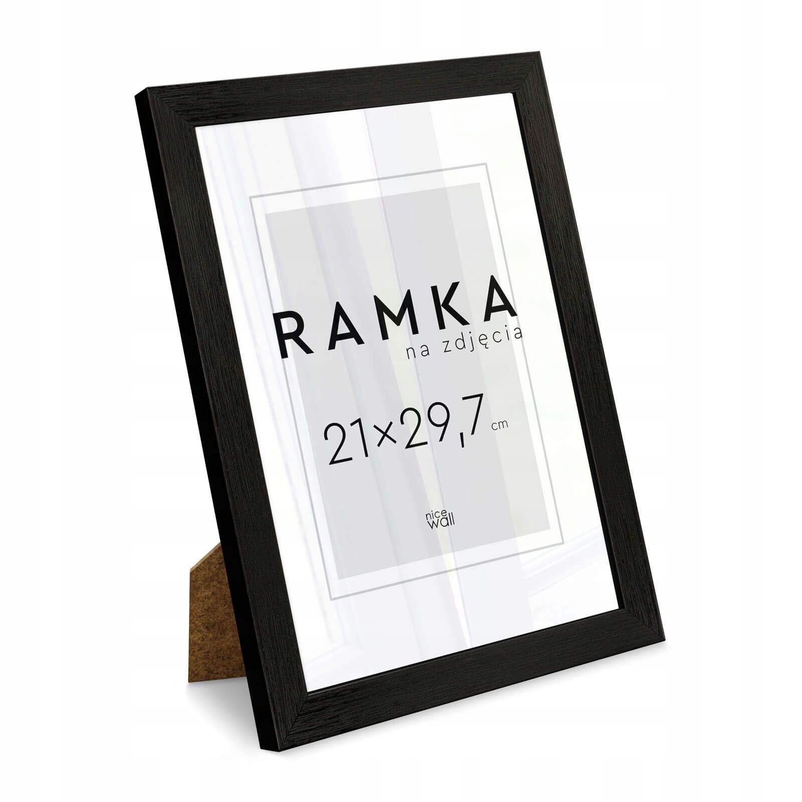 

Czarna Ramka na zdjęcia 21x29,7 cm stojąca z nóżką