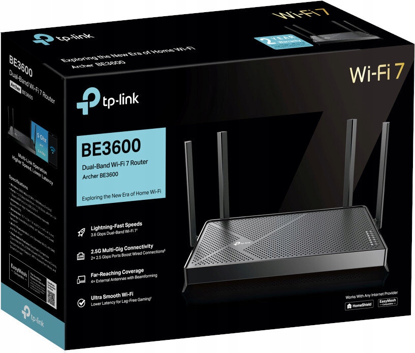 TP-LINK Router WiFi 7 Archer BE3600 Dual-Band 3570 Mbps USB 30 EasyMesh VPN — miniatura 13
