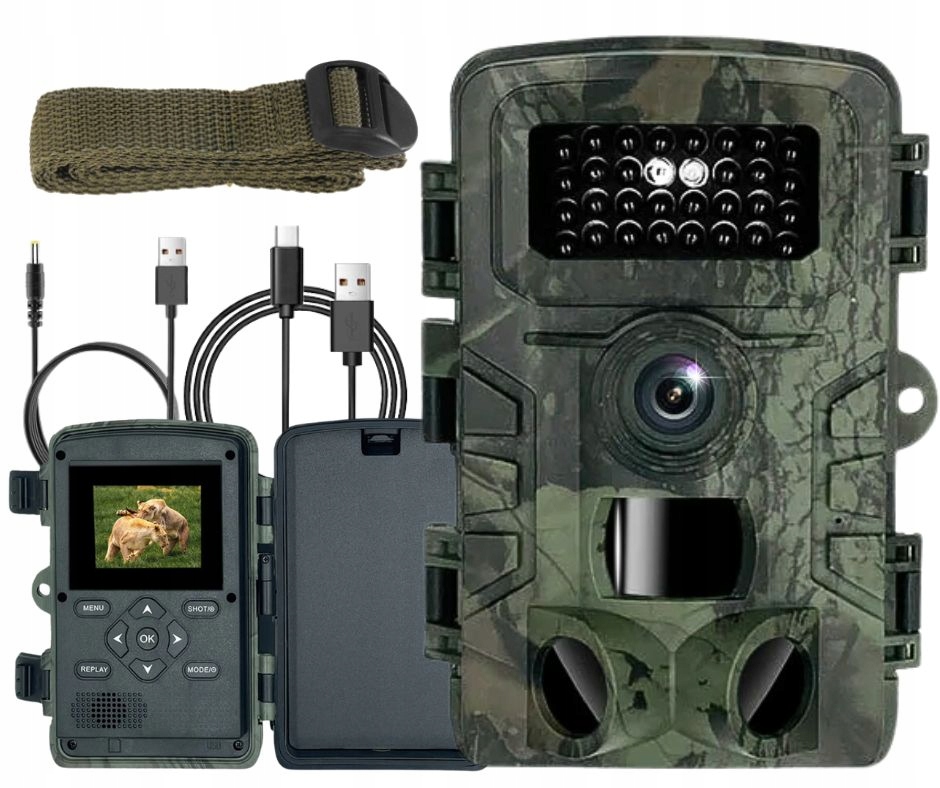 Fotopasca Lesná Poľovnícka Kamera 4K 60MP Vodotesná Wifi Aplikácia