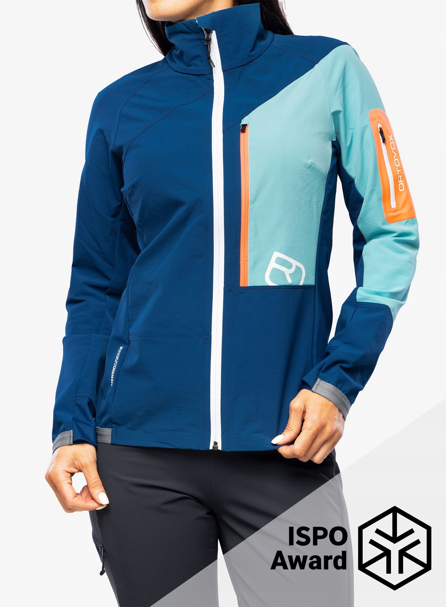 Dámská větrová bunda Ortovox Berrino Jacket petrol modrá M