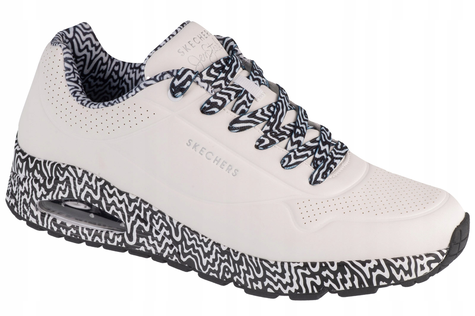 Skechers Uno Stark Mini Drip -42,5- Boty Tenisky Pánské Bílé