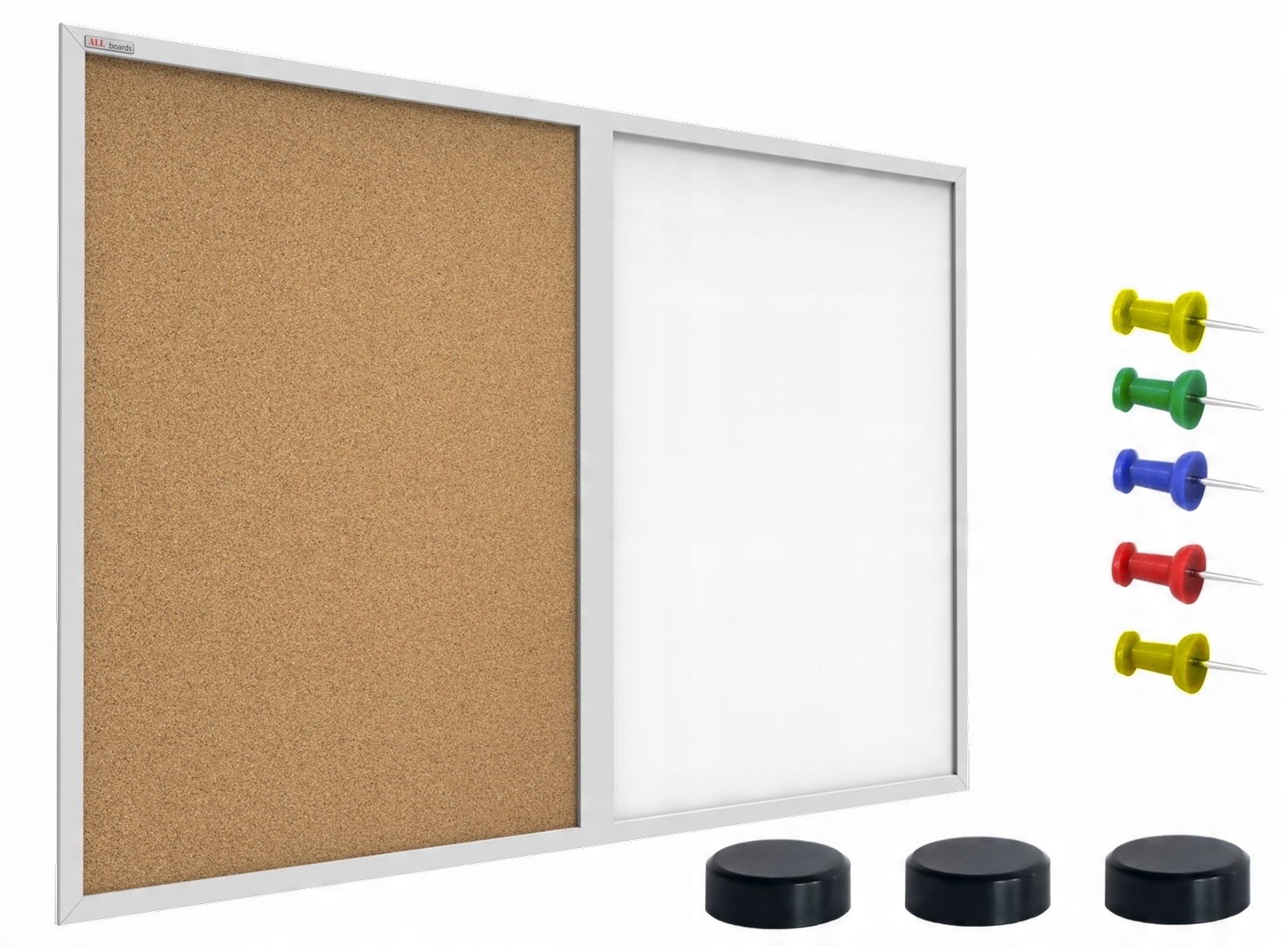 

Tablica magnetyczna biała korkowa 60x40 Mdf biały