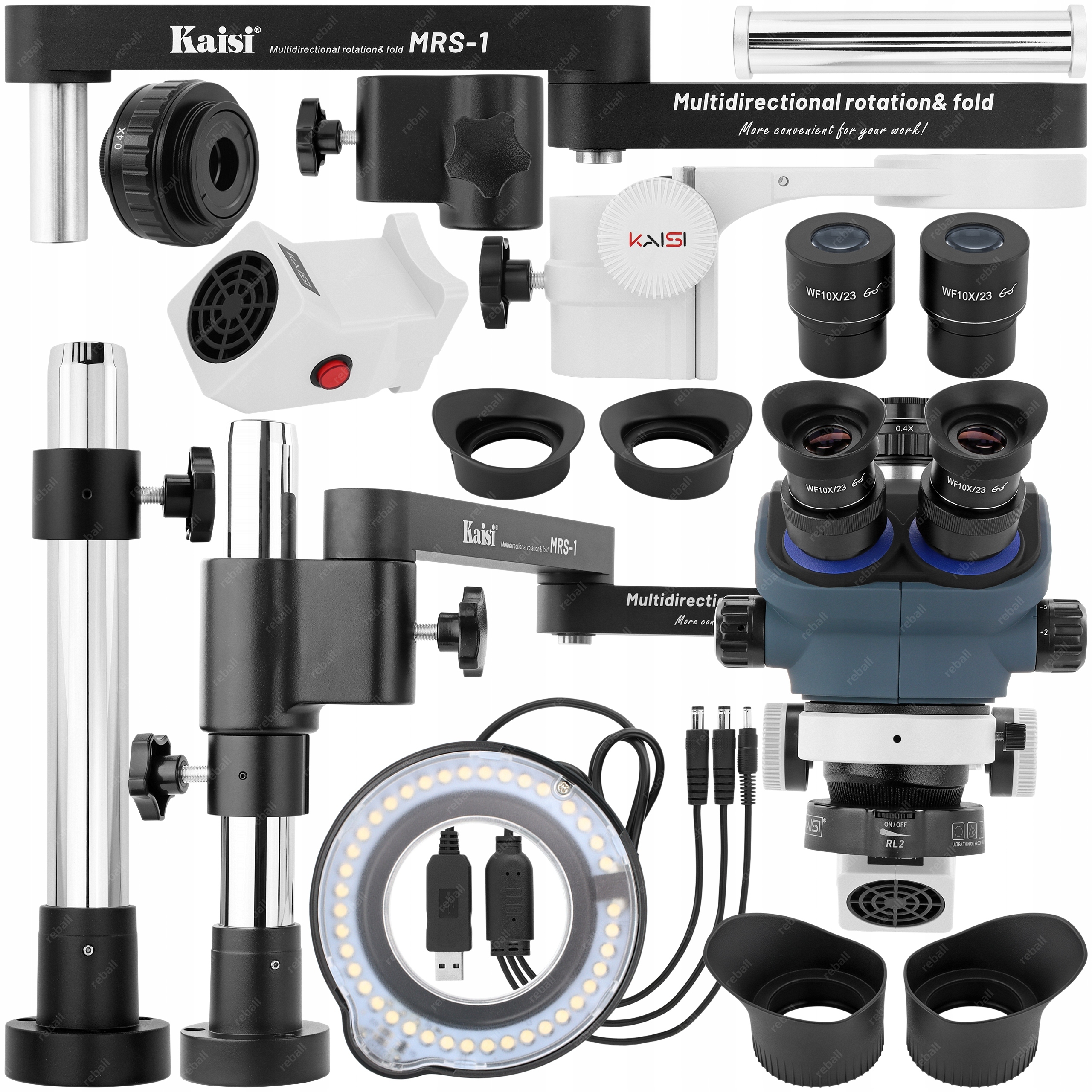 Stereoskopický mikroskop Kaisi Tx-mrs 350S odsavač par, stolní stojan