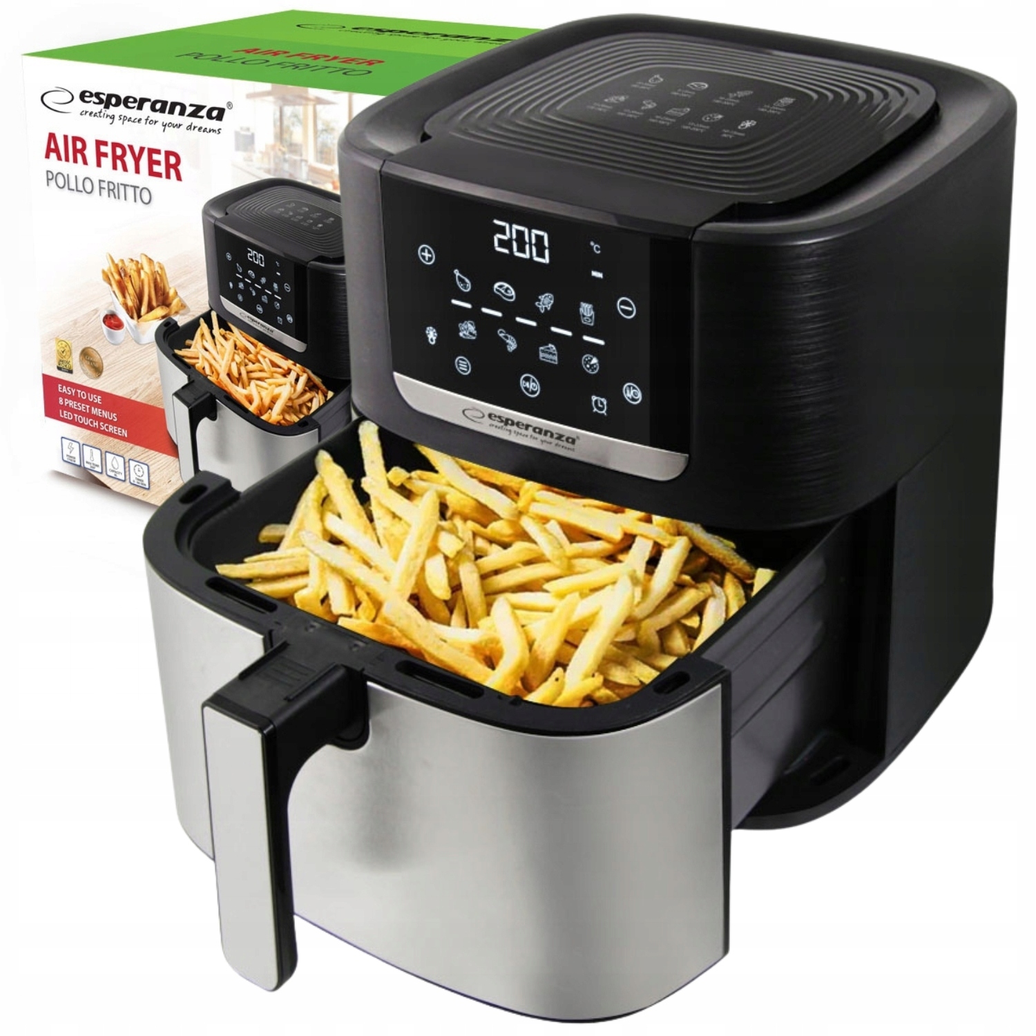Frytkownica beztłuszczowa powietrzna Airfryer Mocny 8L 1700W