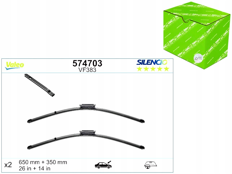 Lišta Stěrače 2KS VF383 Silencio Xtrm 650 350 MM Lada Xray