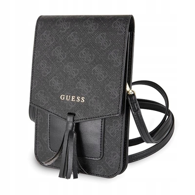 Guess 4G Uptown Wallet Phone Bag – taška s přihrádkou na smartphone (černá)