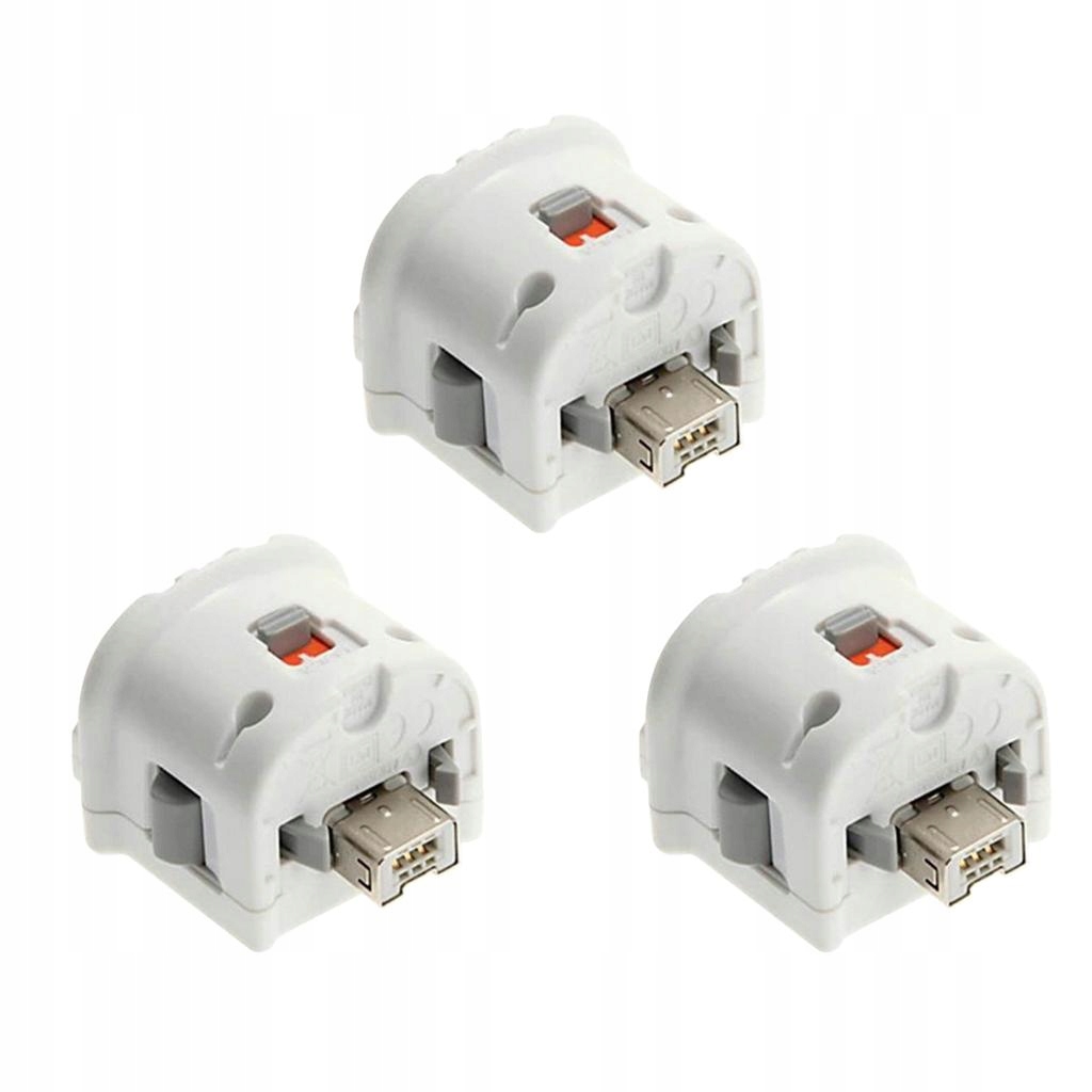 Adapter czujnika Motion Plus 3x50mm MotionPlus do konsoli Nintendo Wii Remote, biały