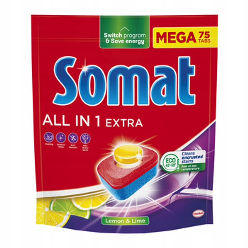 Levně Somat Tabletky All in One Extra Lemon 75 ks 1245 g