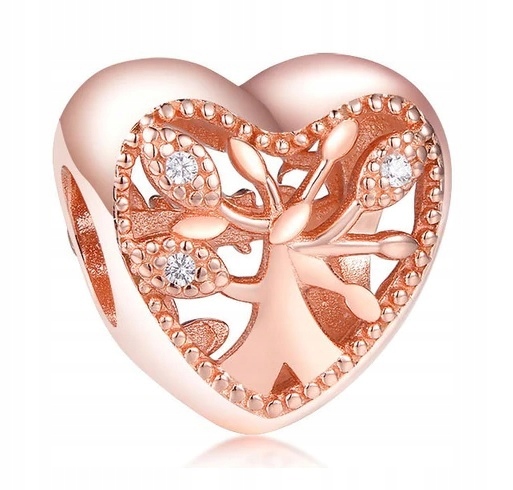 

Charms Serce Drzewo Rodzinne do Pandora Apart Rose
