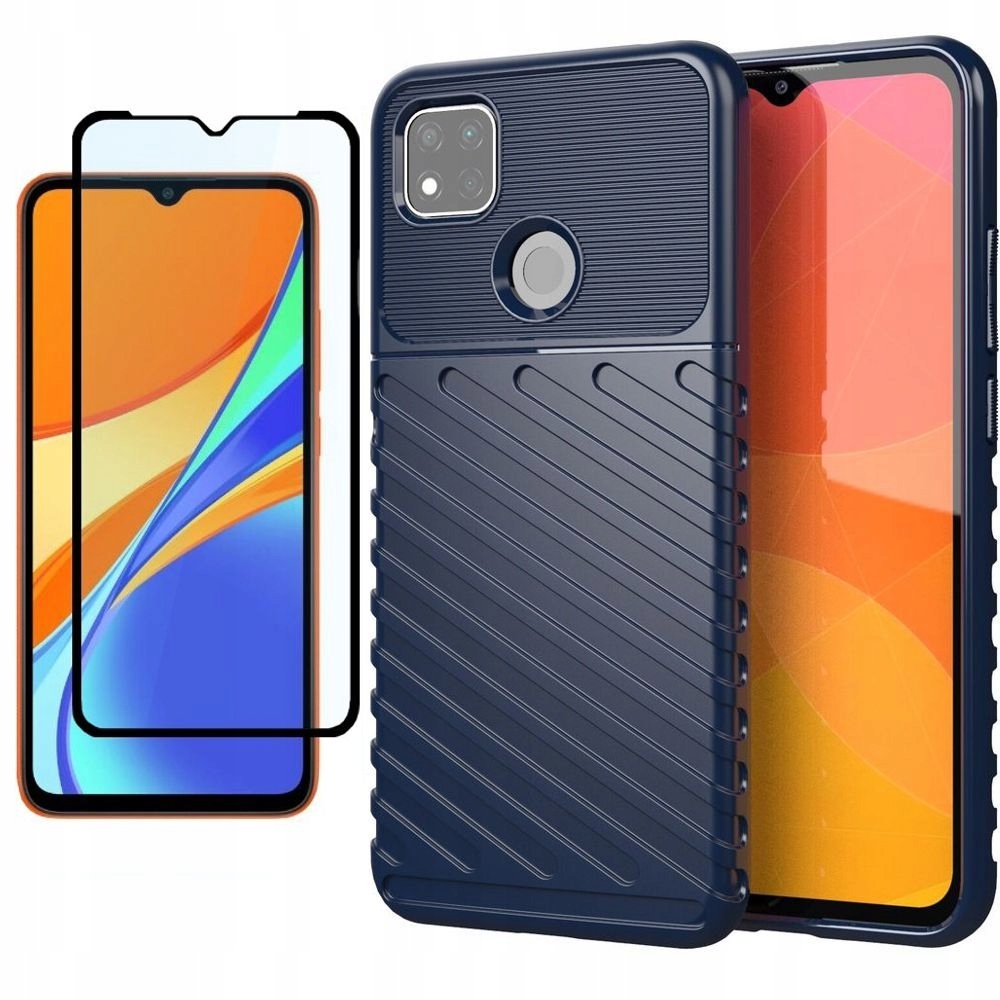 

Pancerne Etui Tough Case + Szkło 5D do Redmi 9C