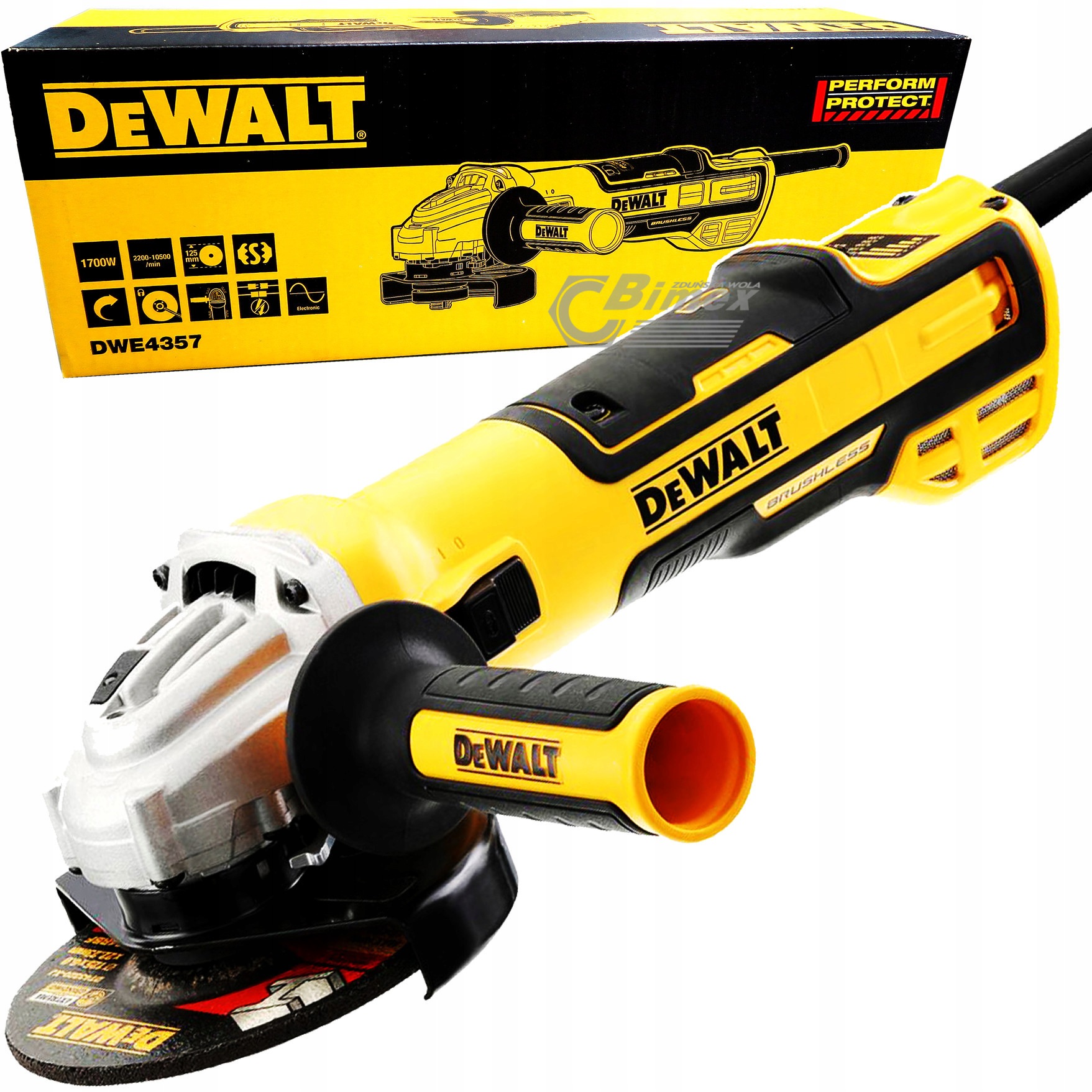 Szlifierka kątowa z regulacją obrotów Brushless DeWalt DWE4357 -qs 1700W
