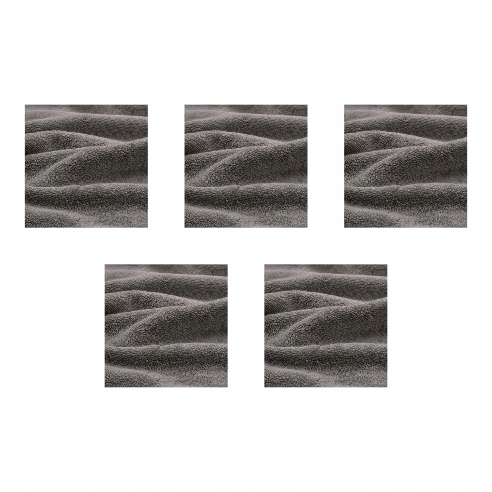 5 szt. Recznik Kapielowy 100x150 Szary 650gsm Organiczny Brokglim