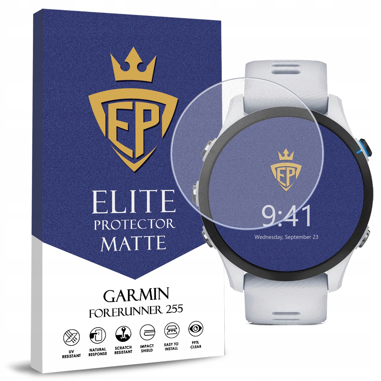SZKŁO 5D MATOWE DO GARMIN FORERUNNER 255 NIETŁUKĄCE BRAK ODCISKÓW PALCÓW