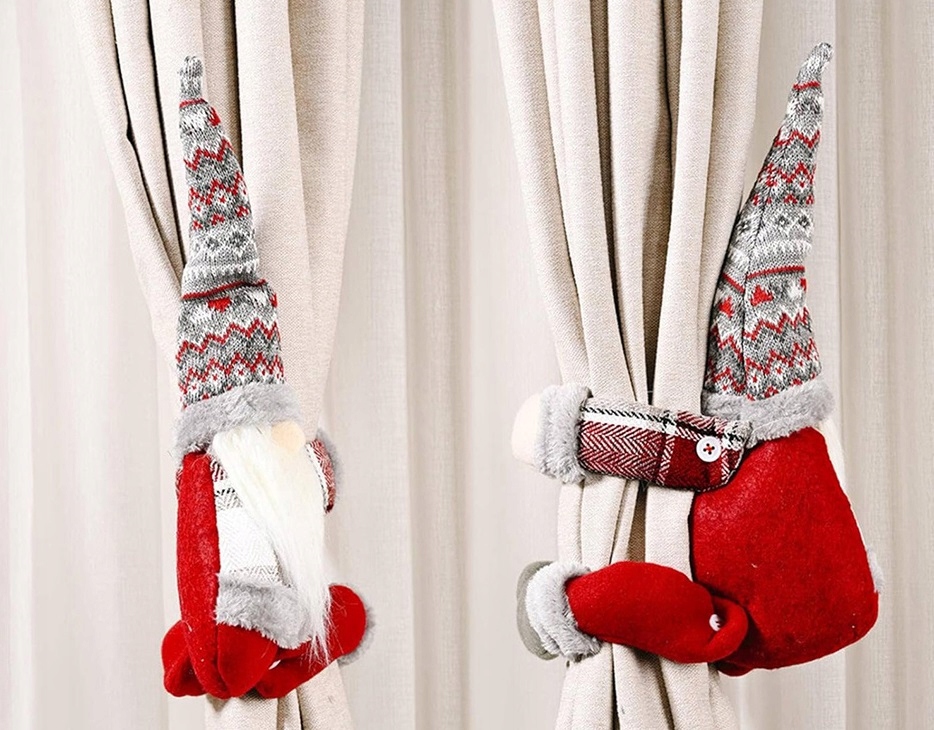 KRASNAL SKRZAT GNOM ŚWIĄTECZNY NA RZEP KLAMRA ZAPIĘCIE DO ZASŁON FIRANEK Materiał dominujący tworzywo sztuczne