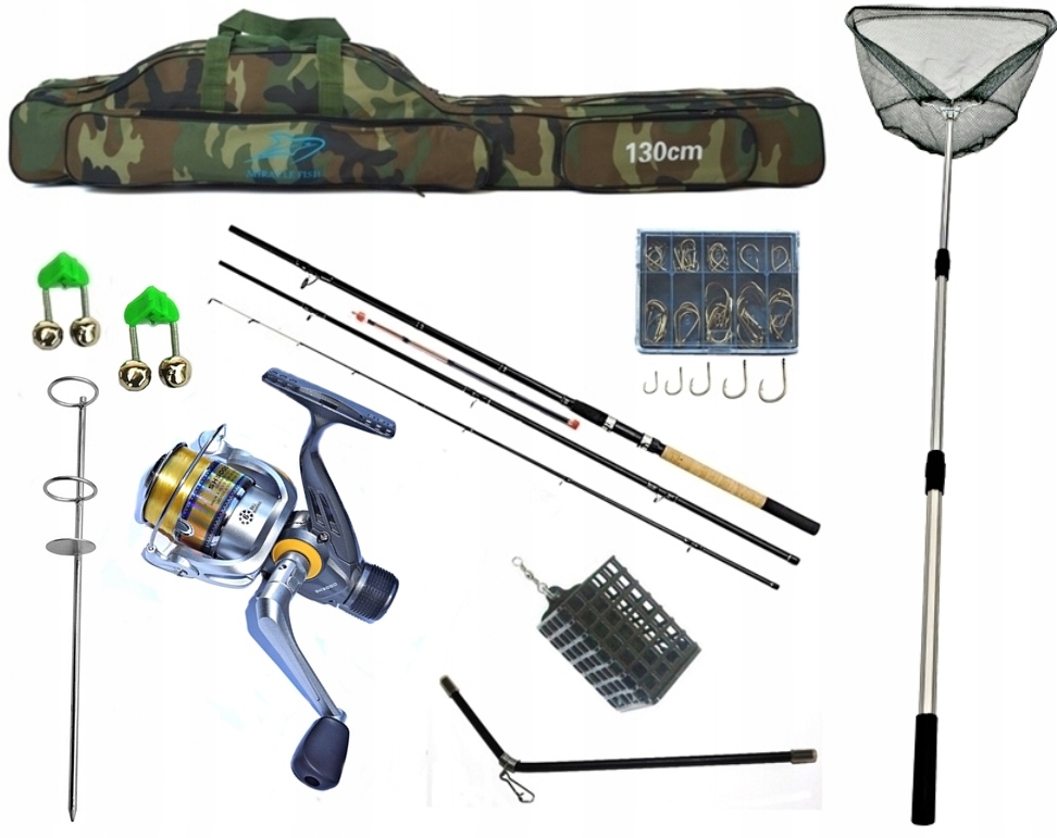 Zestaw 23 Feeder 330cm. Kołowrotek SH3000 Gold 6BB Pokrowiec 130cm.
