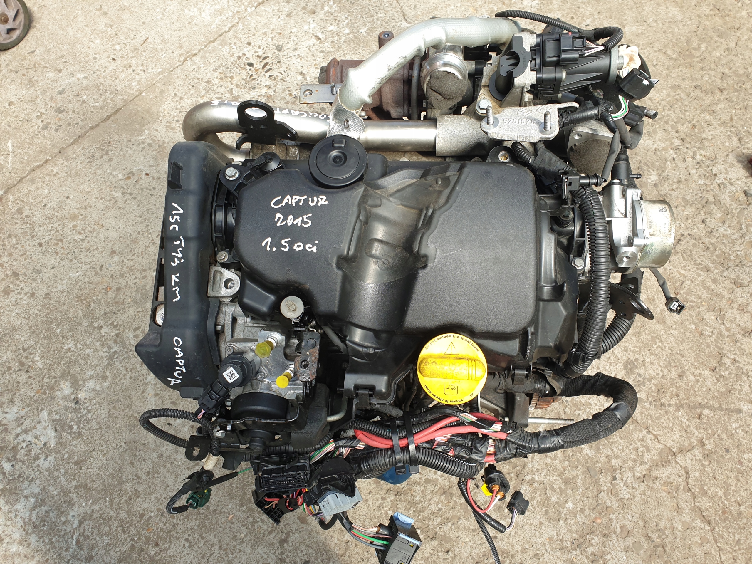 engine KPL 1.5 DCI K9KB608 RENAULT CLIO 4 IV CAPTUR 2014