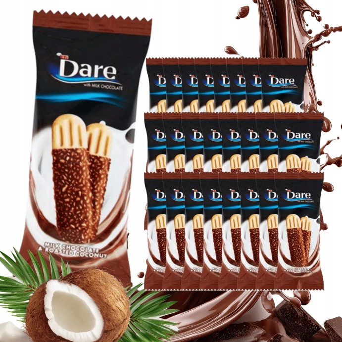 Dare Kokosové sušenky s čokoládou a praženým kokosem 24x44,5 g