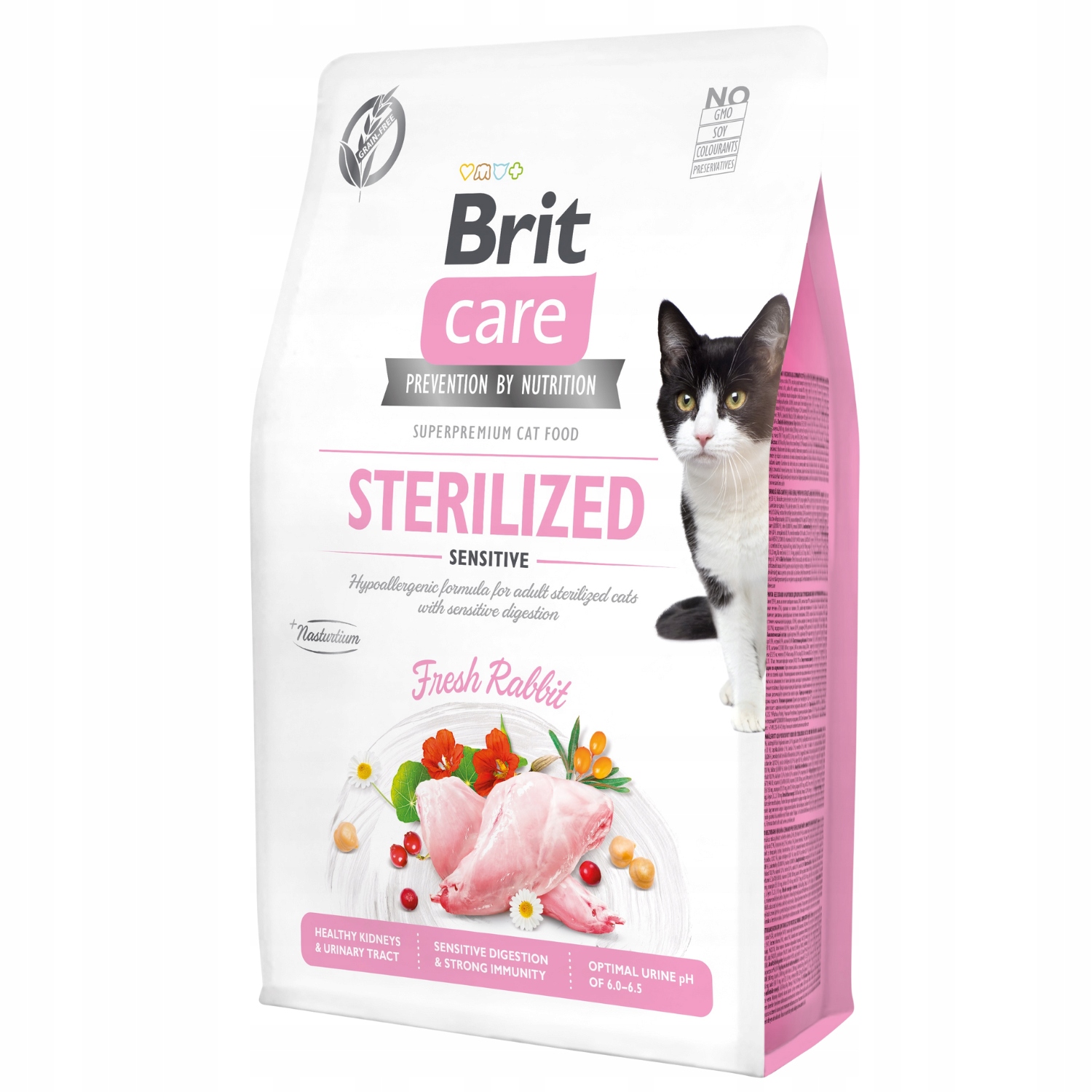 Levně Brit Care Sterilized Sensitive suché Krmivo pro kočky 2 kg králík