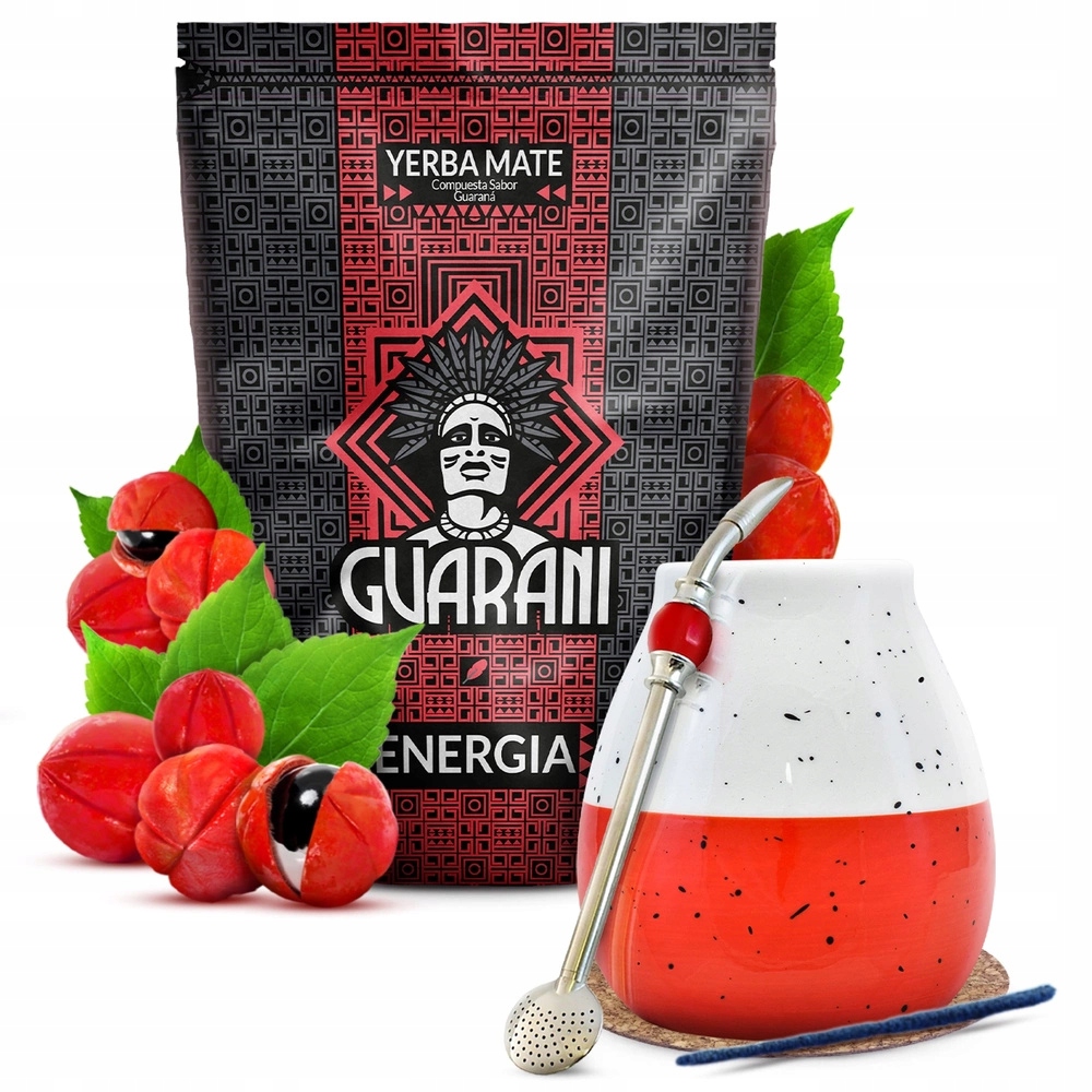 Sada Yerba Mate Guarani Energia tykva bombilla 500 g 0,5 kg Moc
