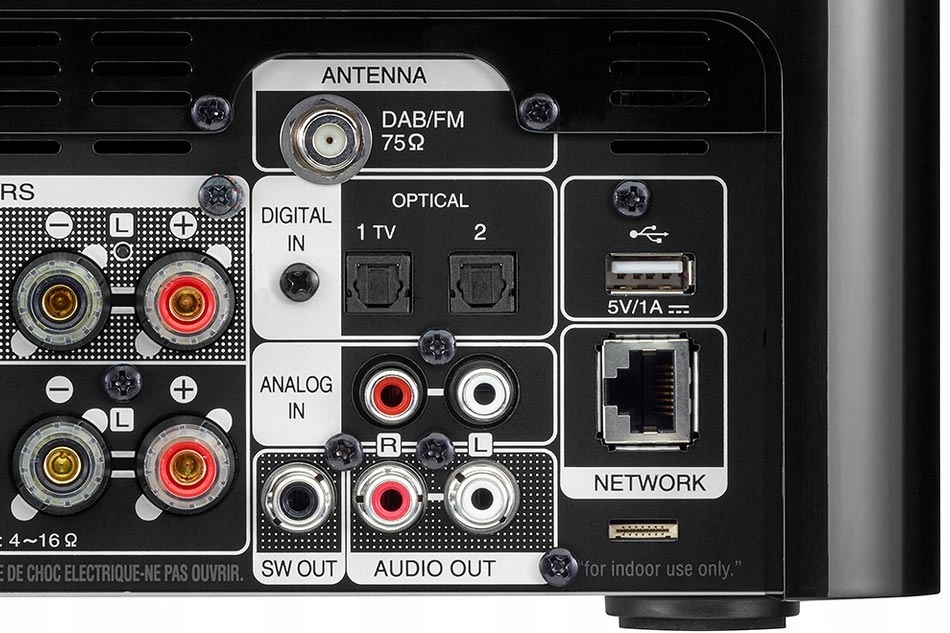 MARANTZ MELODY X M-CR612 All-in-One STREAMER + CD + WiFi + BT + LAN + USB-A Liczba wyjść HDMI 0