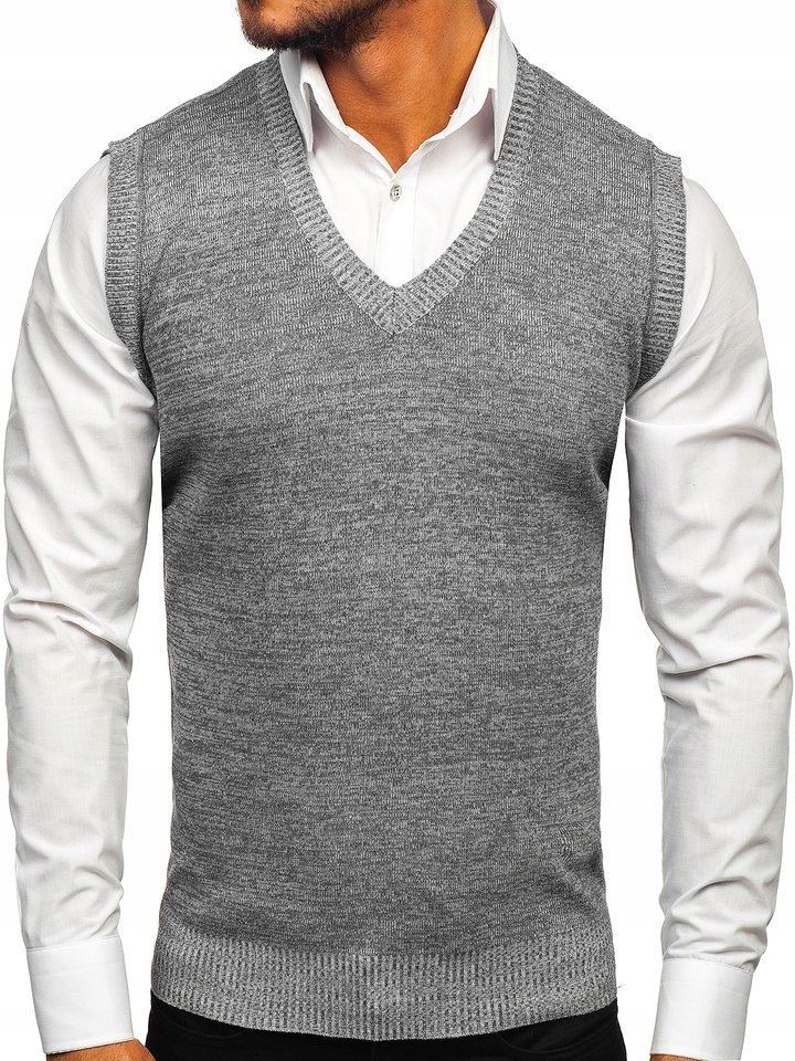 

Sweter Kamizelka Męska Szara 8121 Denley_l