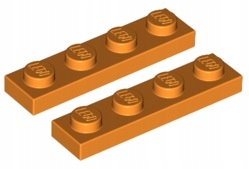 

Lego Płytka 1x4 Pomarańczowa (3710/4118782) x2