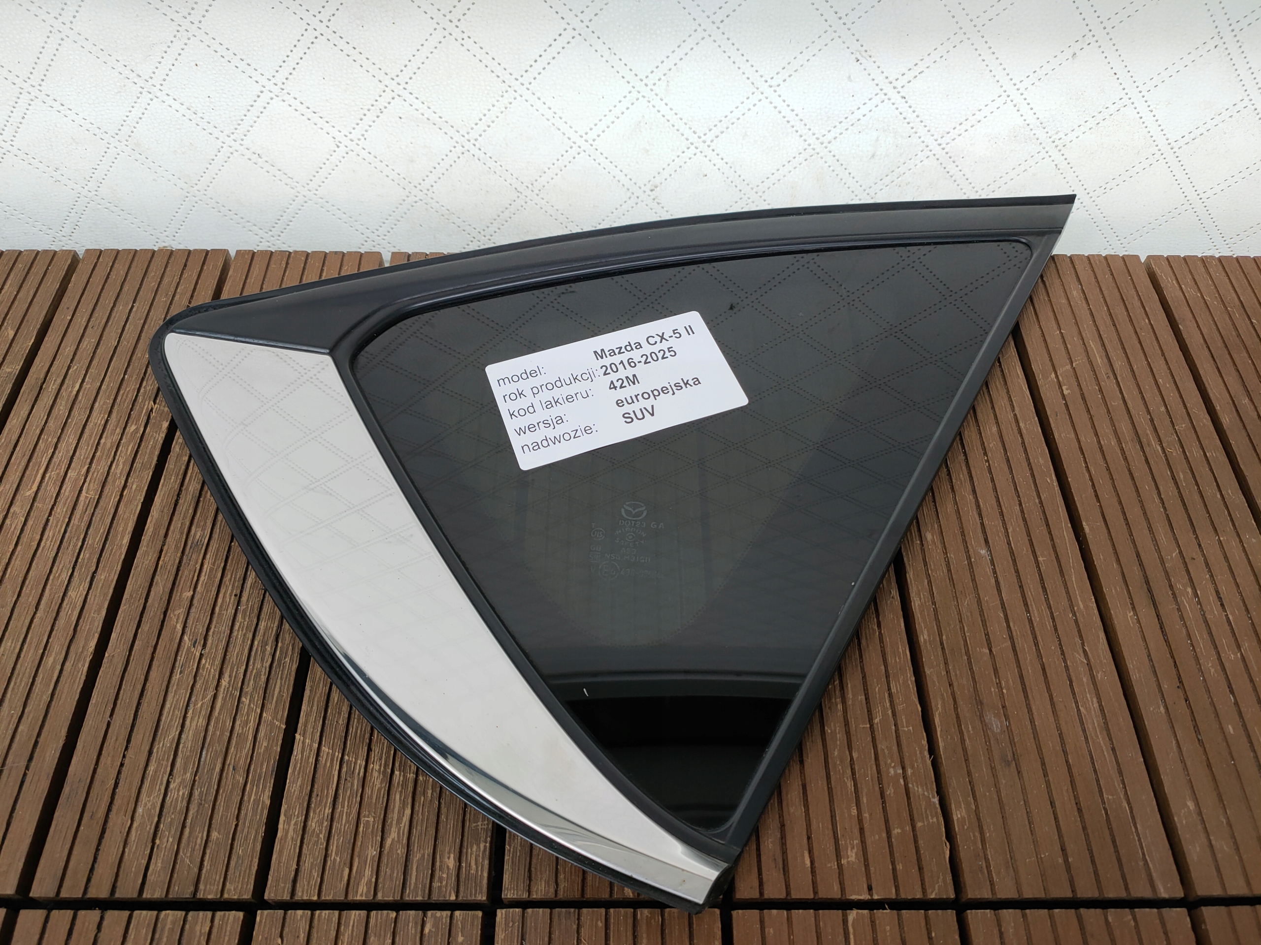 MAZDA CX-5 II KF 17-21 window bodywork rear right rear part USZCZELKI CALE OE