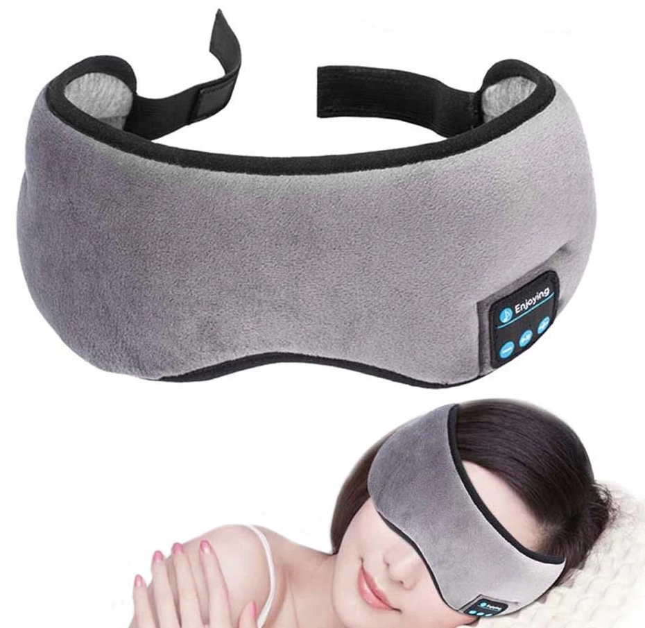 OPASKA DO SPANIA NA OCZY SŁUCHAWKI BLUETOOTH 2w1 MIKROFON