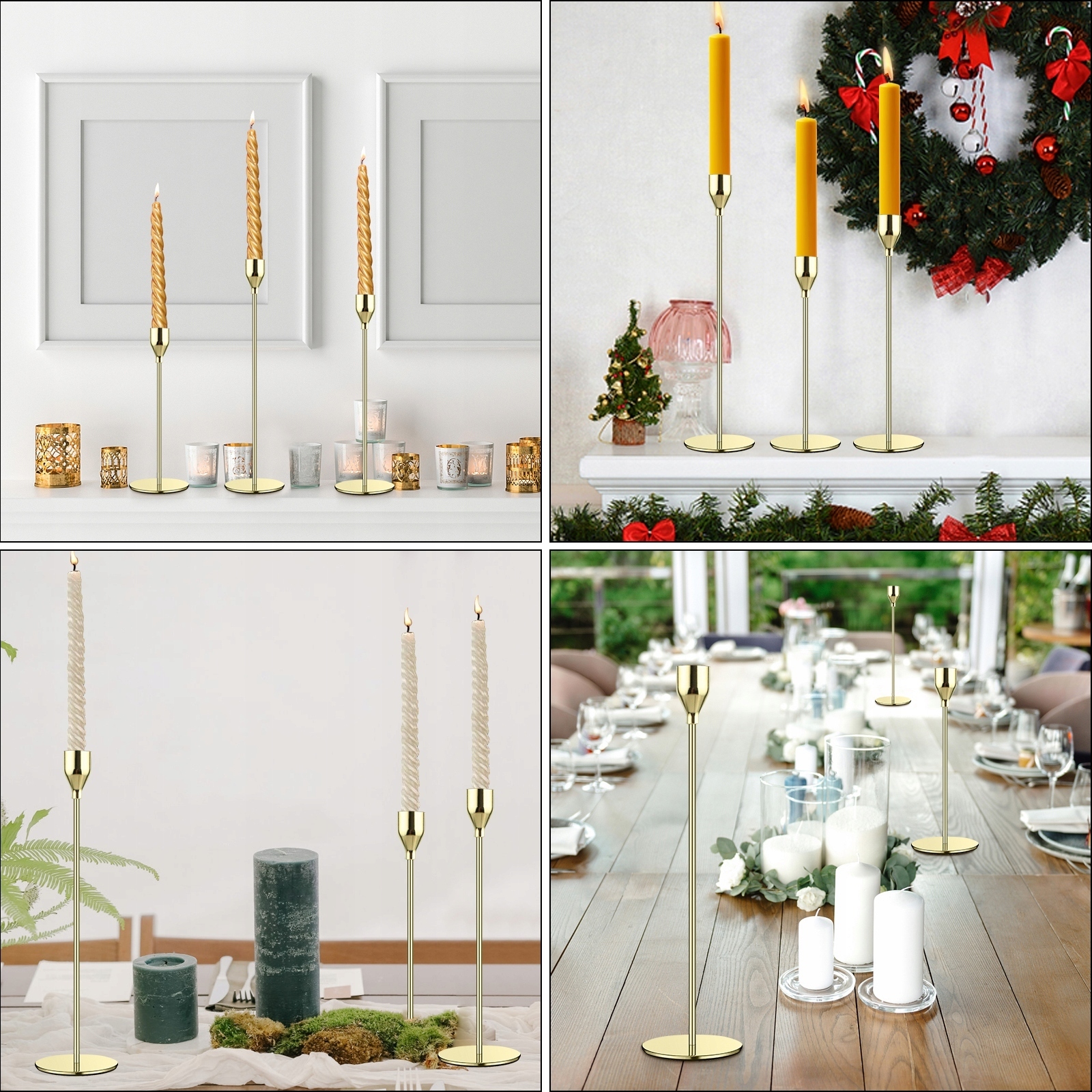 ŚWIECZNIK ZŁOTY CHROM GLAMOUR ZESTAW 3SZT METALOWY EAN (GTIN) 697752252216