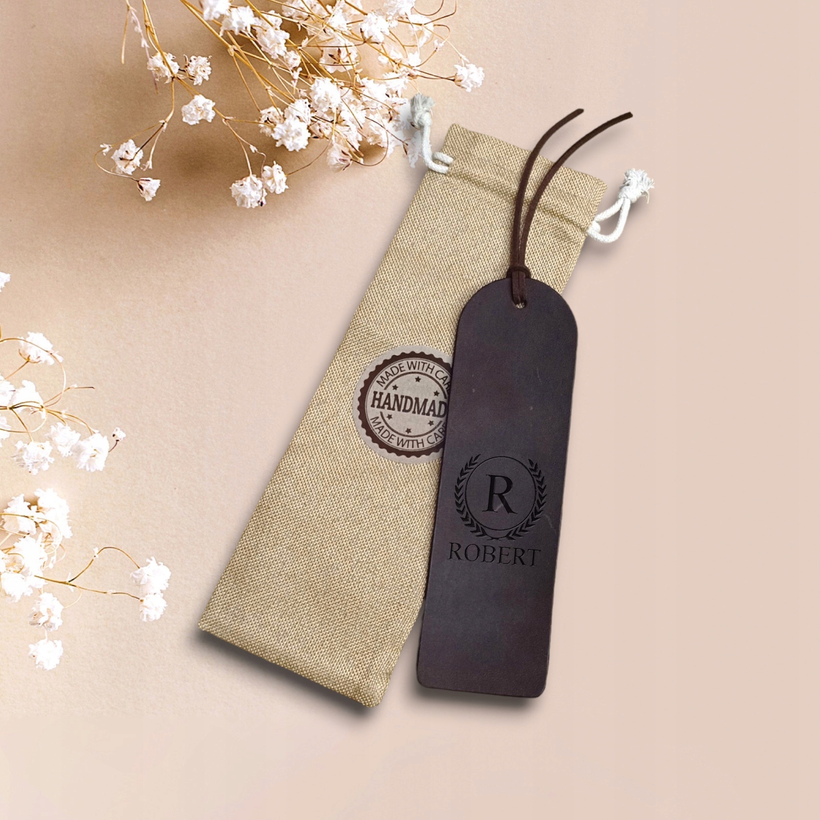 Záložka do knihy s gravírováním personalizovaná kožená pro učitele