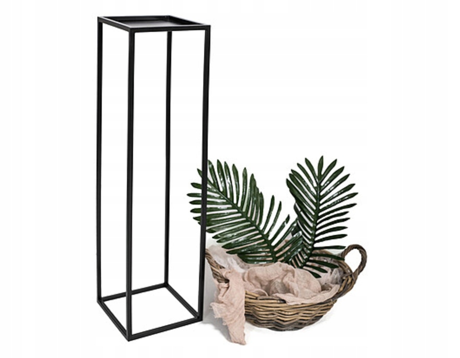 

Kwietnik Stojak Na Kwiaty metalowy czarny 103 cm
