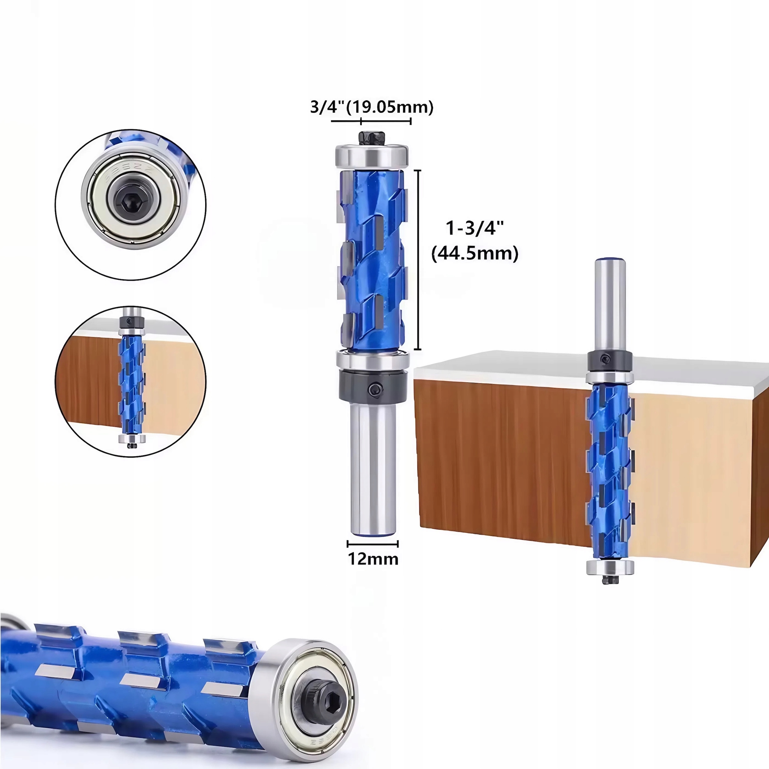 Diamantová kopírovací fréza pro Mdf desku z laminátu dřeva, ložisko, stopka 12 mm