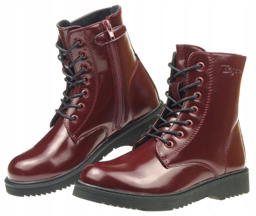 Trapery Lakierowane WOJTYŁKO Trzewiki Ocieplane 32 Marka Wojtyłko