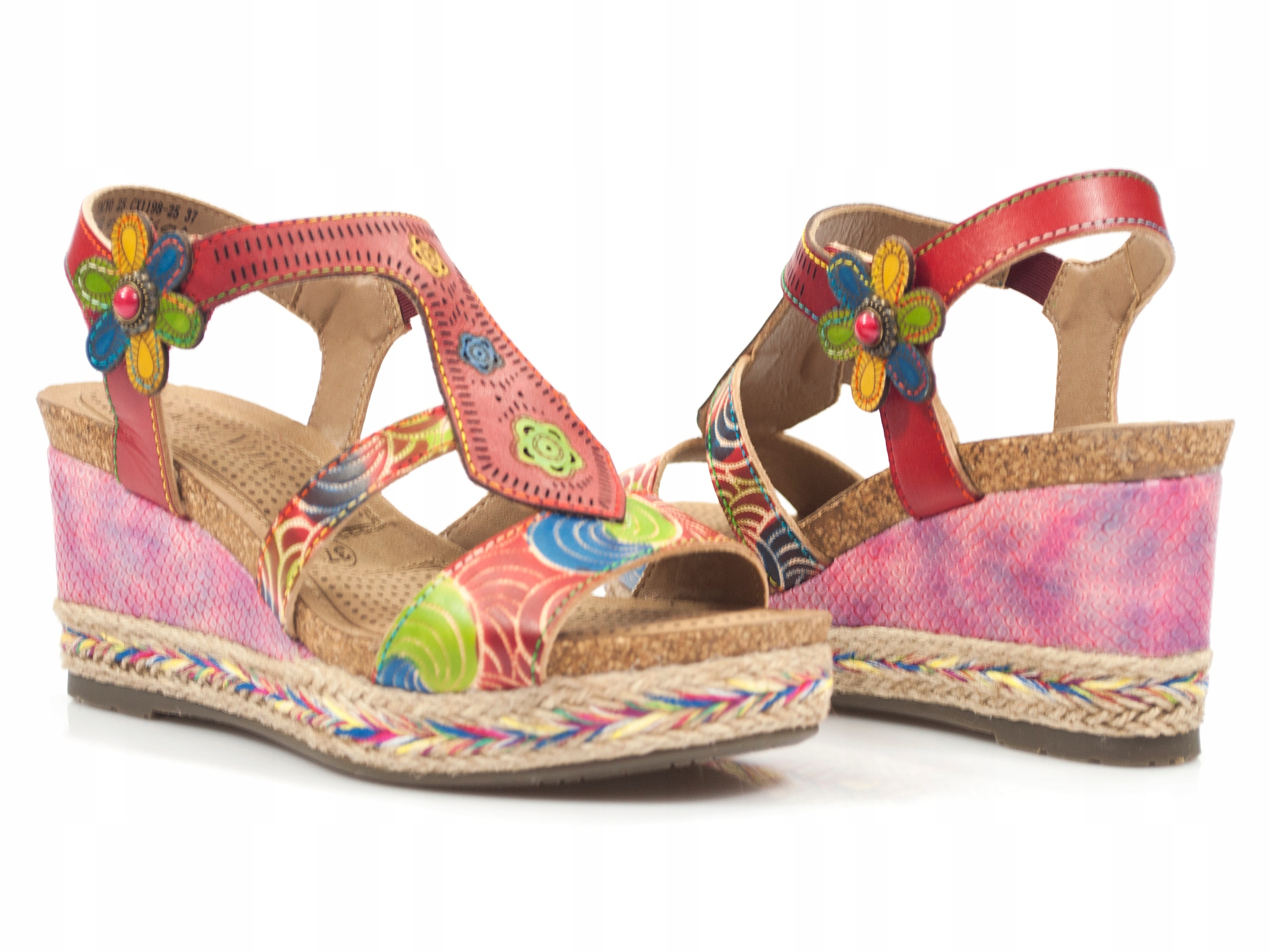 

Stylowe sandały Laura Vita skórzane buty Etno-Boho