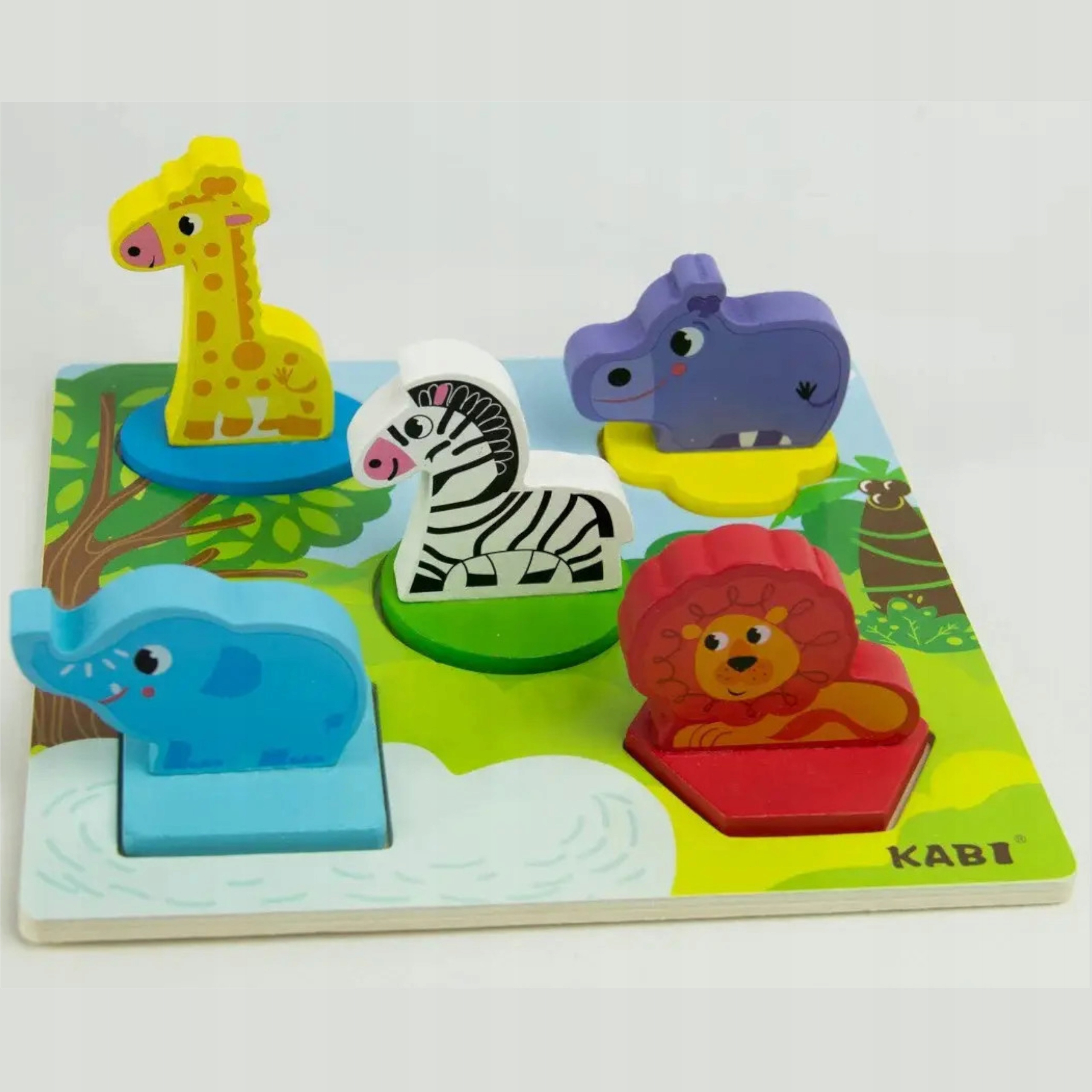 Edukacyjne drewniane puzzle safari klocki 0057 EAN (GTIN) 5907508469023