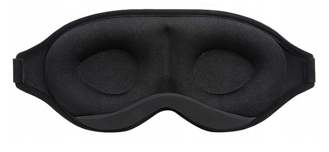 MASKA OPASKA ZACIEMNIAJĄCA OCZY LEPSZA JAKOŚĆ SNU Kolor czarny