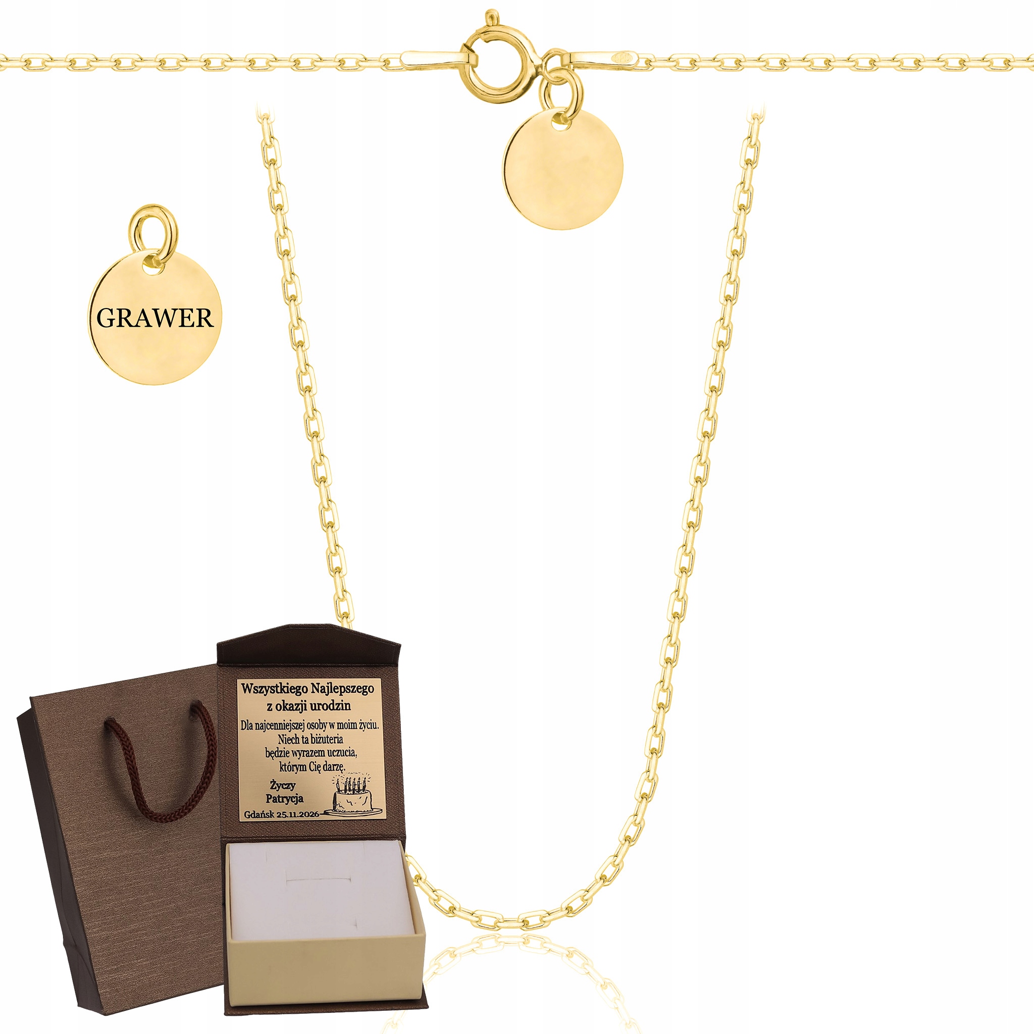 Zlatý Plný Řetízek Pánský Ankr Ryzost 925 585 Pevný Gravírování Bonus