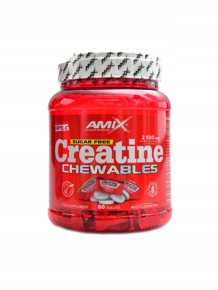 Amix Creatine monohydrate 2500mg chewable tabs zero sugar 3 x 60 tbl