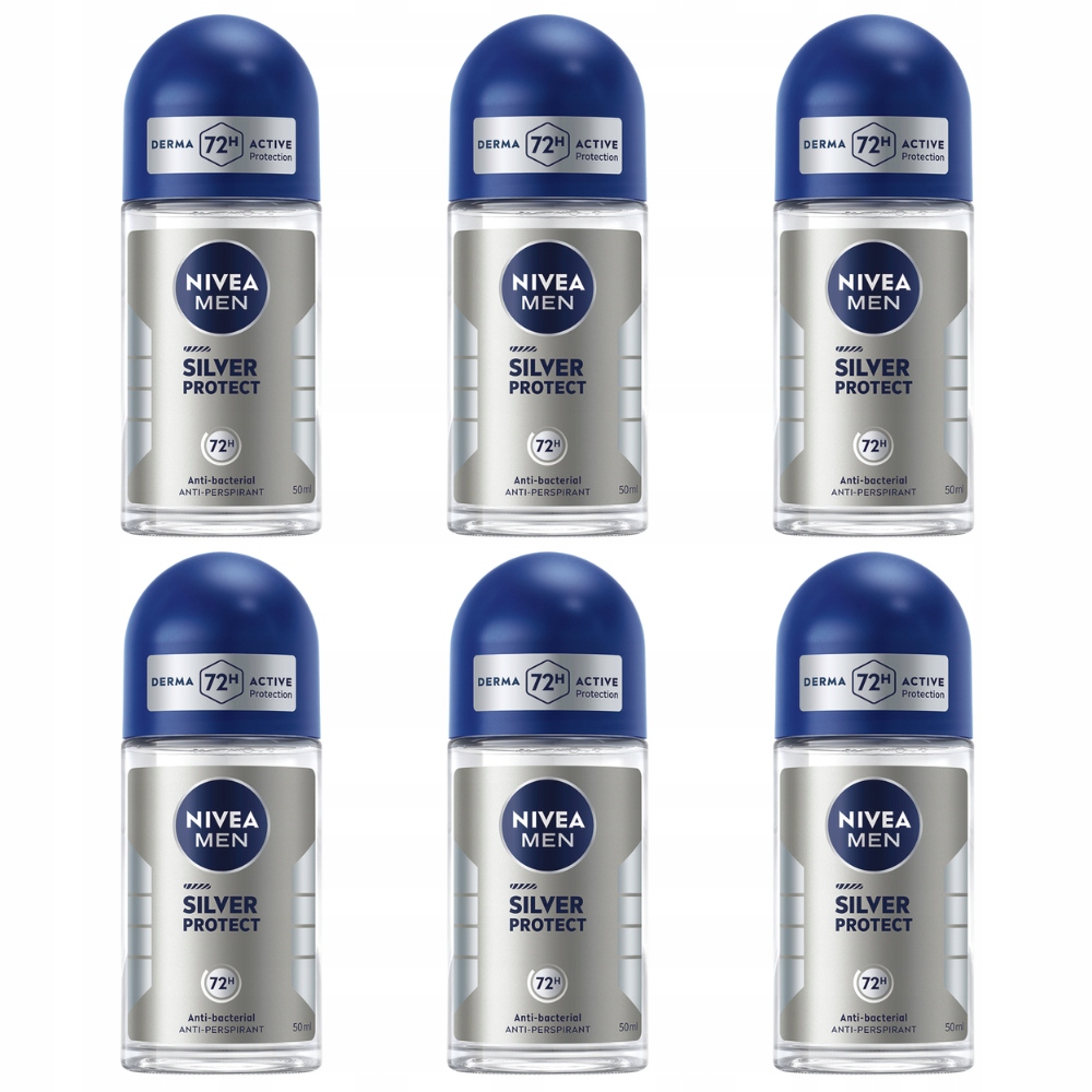 Nivea Men Silver Protect Pánský kuličkový antiperspirant do podpaží 50 ml x 6 Ks