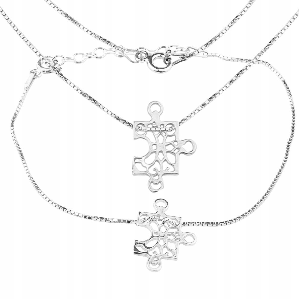 Stříbrný Komplet Prolamovaných Celebrit Puzzle Ryzost 925