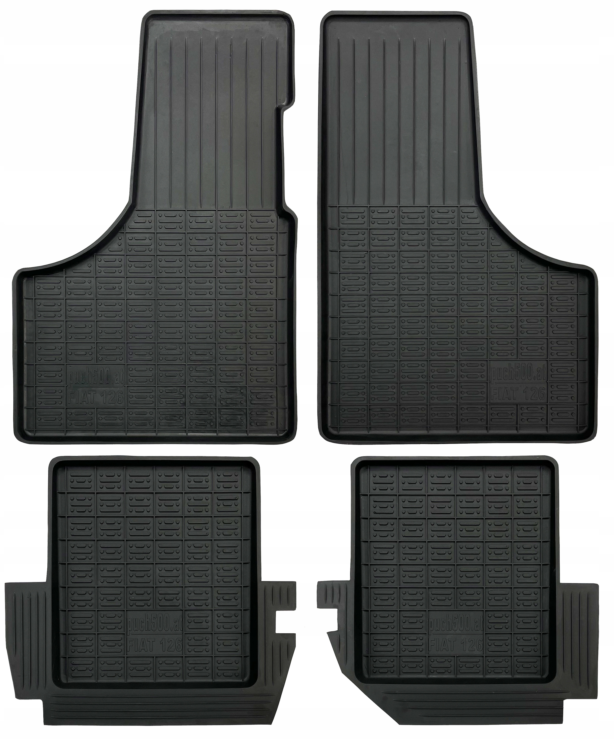 

Fiat 126p/Maluch Dywaniki Gumowe korytkowe Polgum