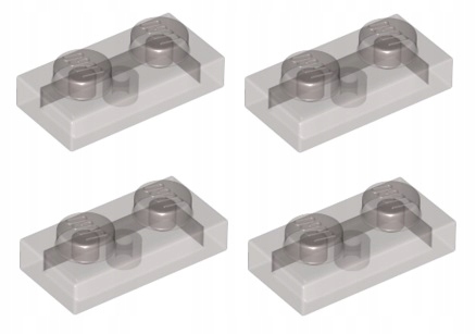 

Lego płytka 1x2 przez.czarna 4szt. 3023 28653 Nowa