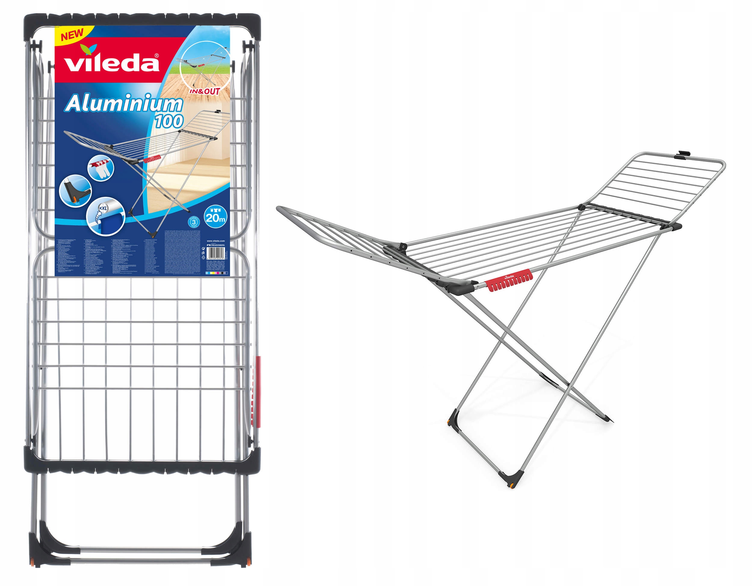 Levně Sušák na prádlo Vileda Aluminium 100