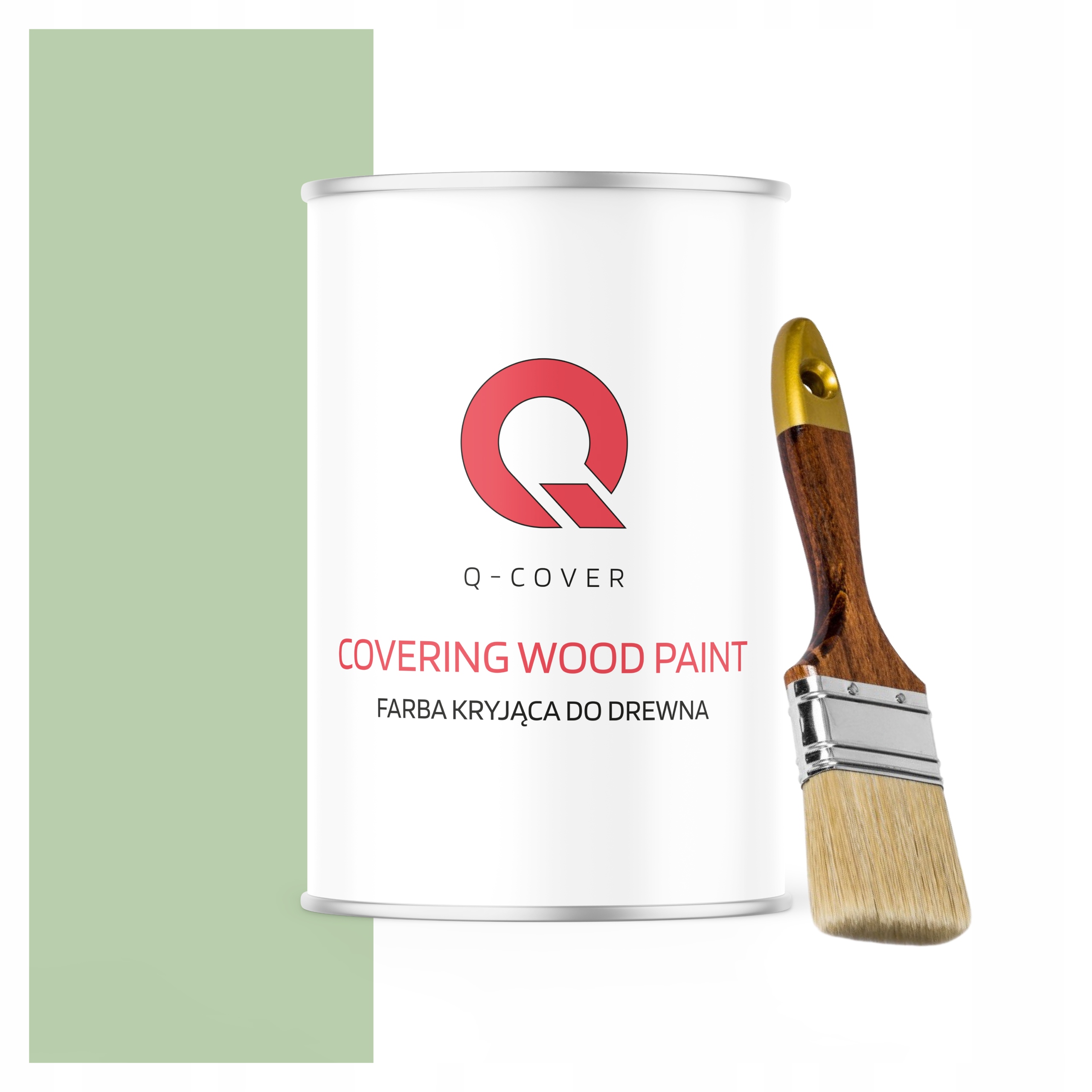 Krycí Barva na dřevo 1L Polomatná Barva Zelená Pastelová Štětec